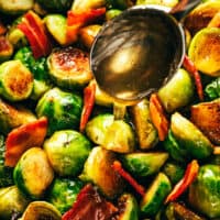 Bacon Brussels Sprouts with Hot Honey