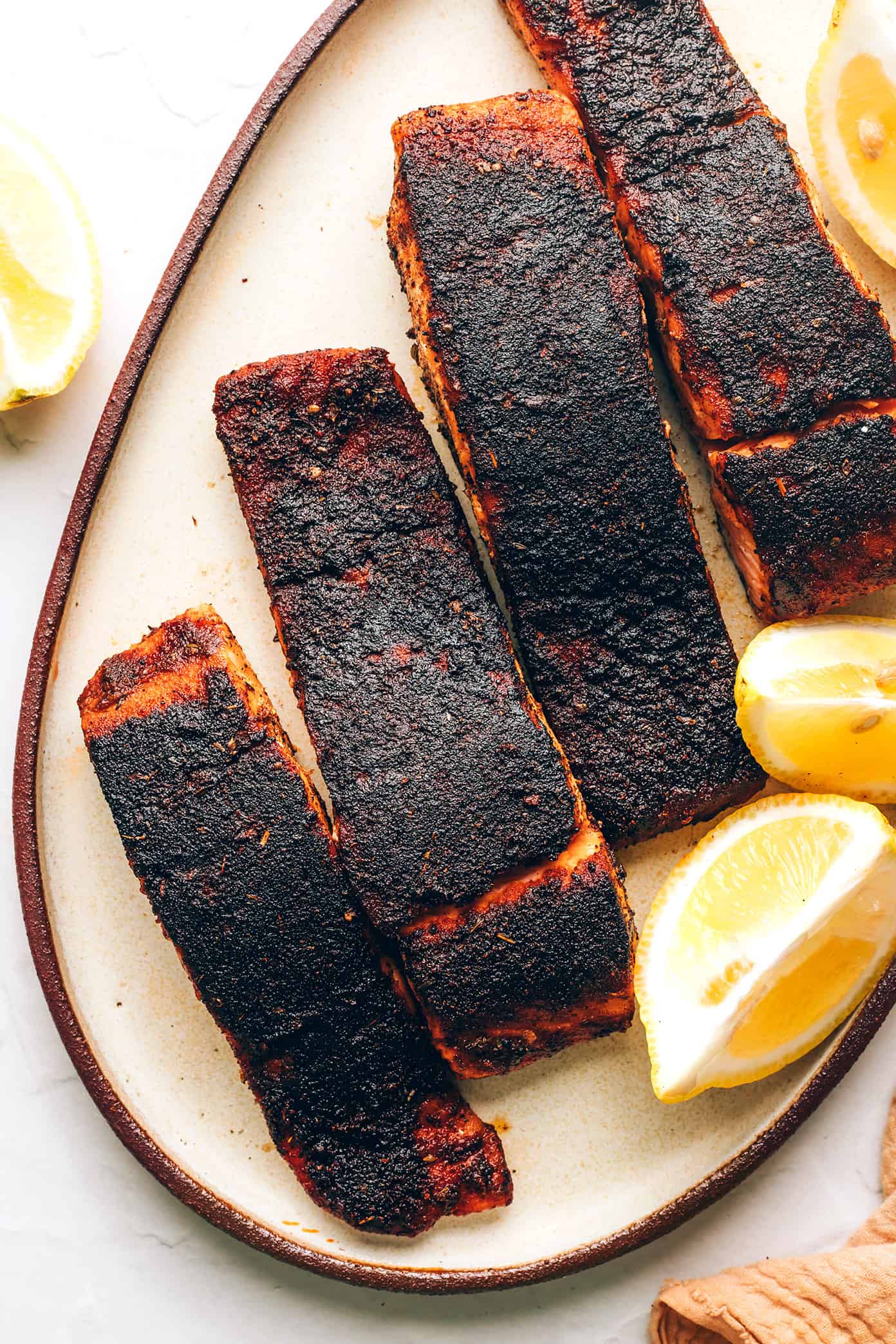 Blackened Salmon with Lemon