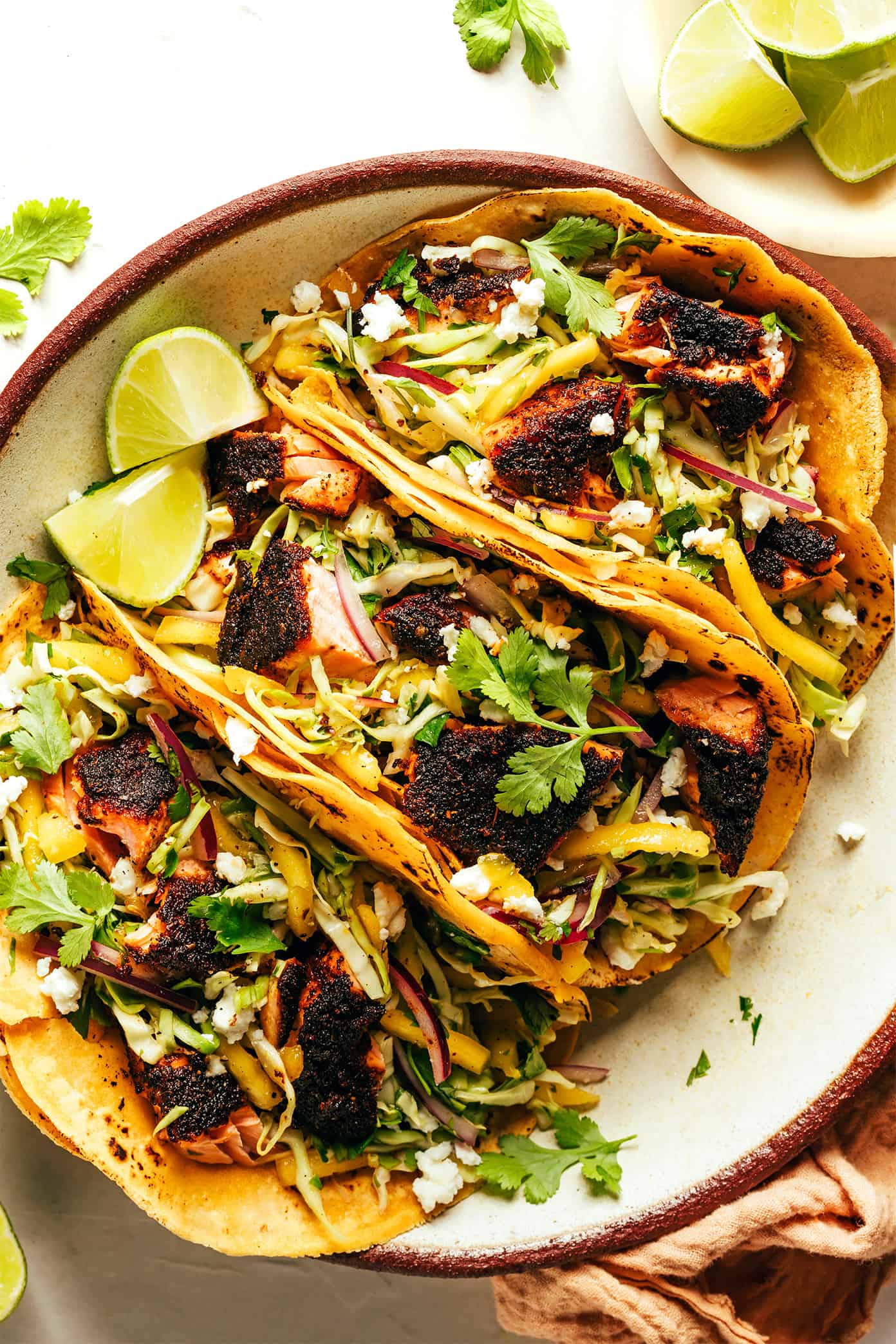 Blackened Salmon Tacos via Gimme Some Oven