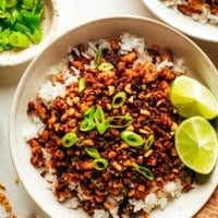 Ginger Lime Pork with Coconut Rice