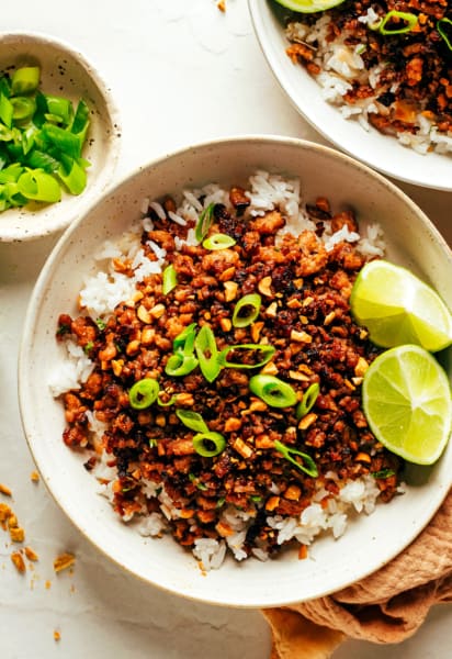 Ginger Lime Pork with Coconut Rice