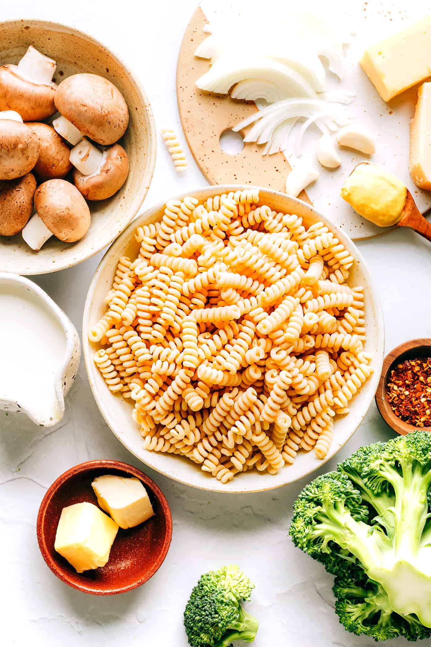 One Pot Broccoli Mac and Cheese Ingredients