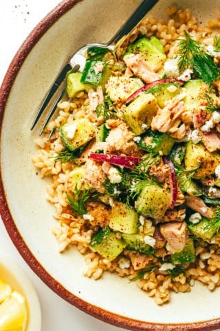 Tuna Avocado Brown Rice Bowls