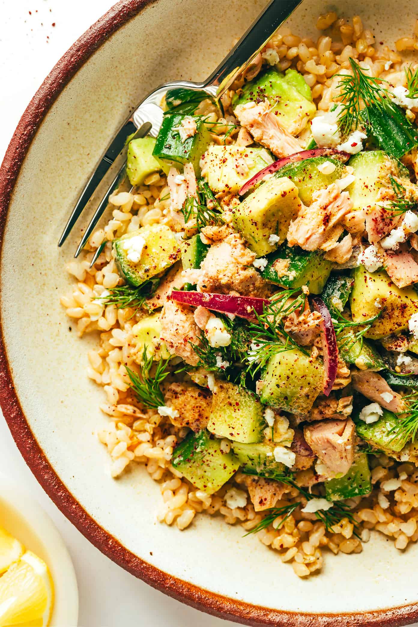 Tuna and rice salad bowl recipe