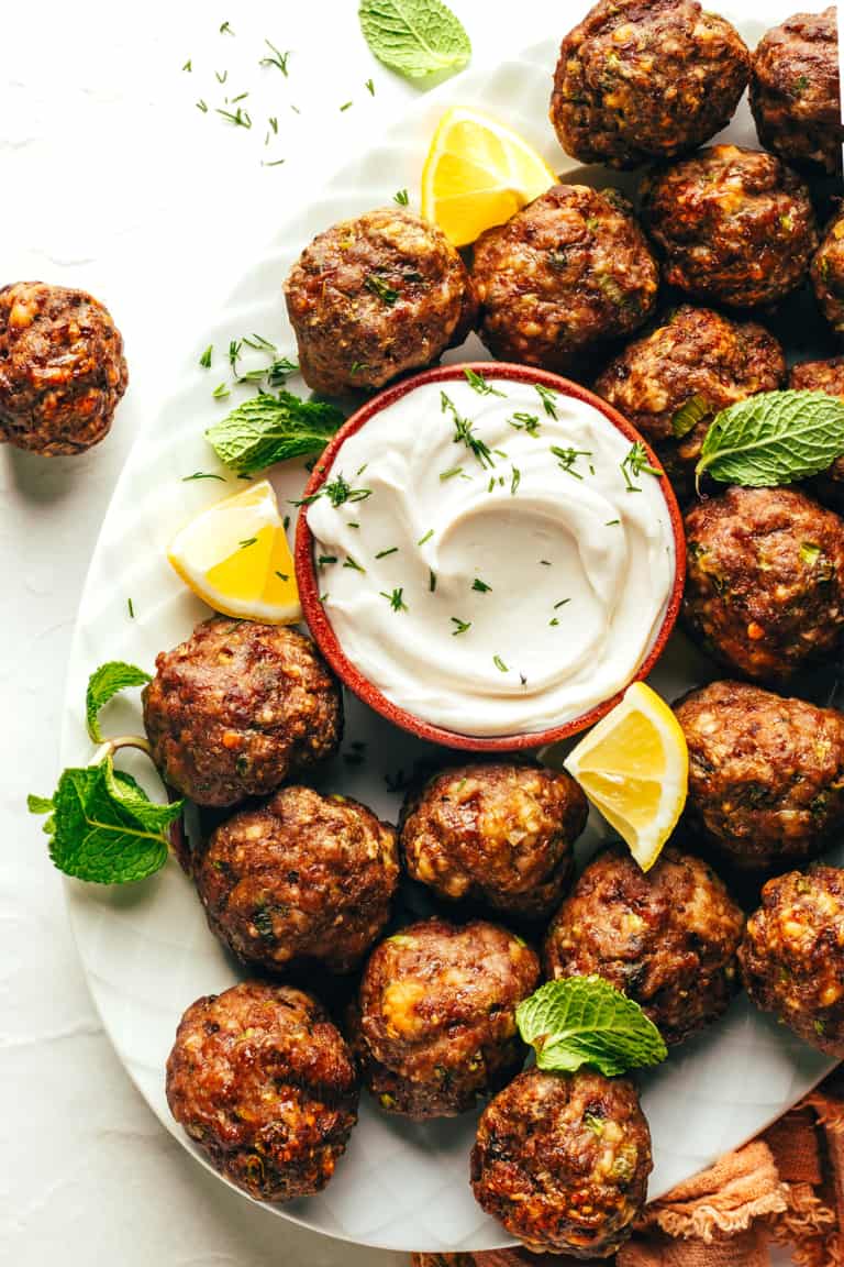 Greek Meatballs Recipe | Gimme Some Oven