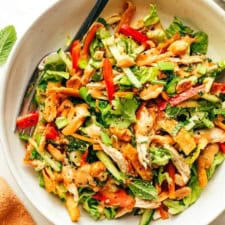 Thai Crunch Chicken Salad with Peanut Dressing-image
