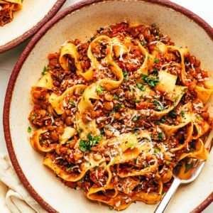 Lentil Bolognese with Pasta