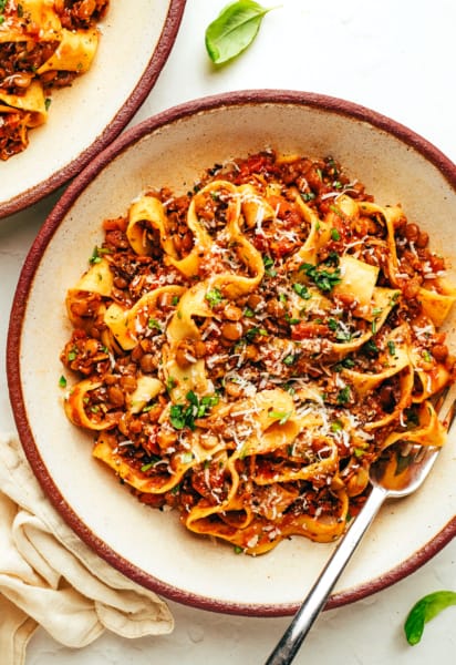 Lentil Bolognese with Pasta