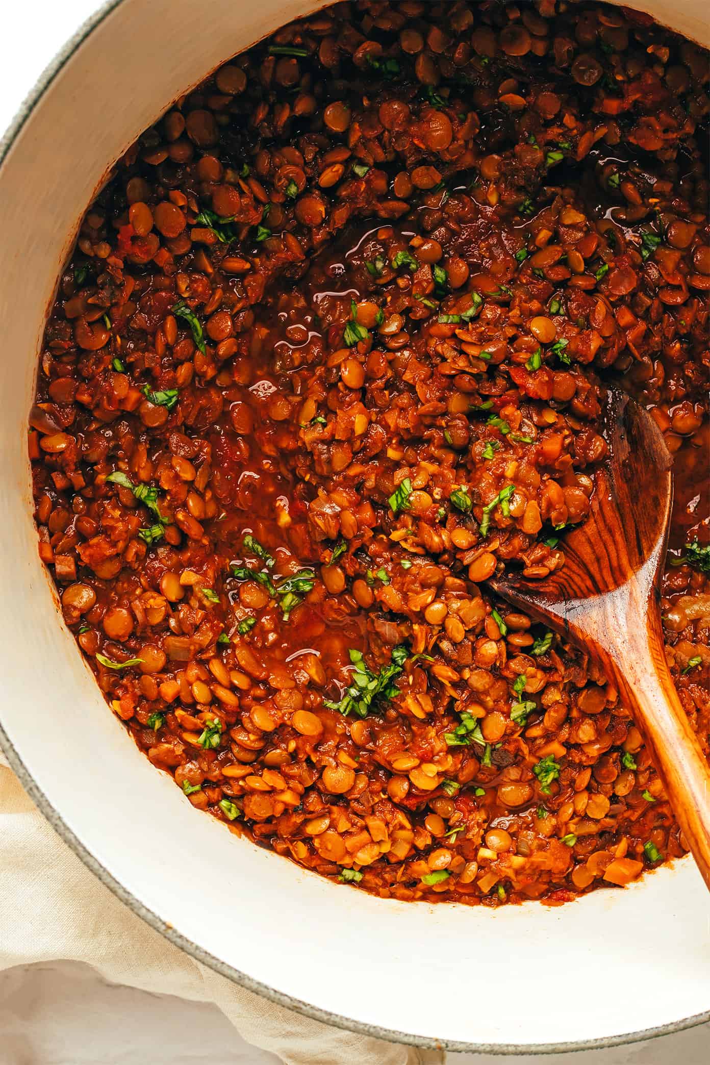 Vegetarian Bolognese Sauce in Pot