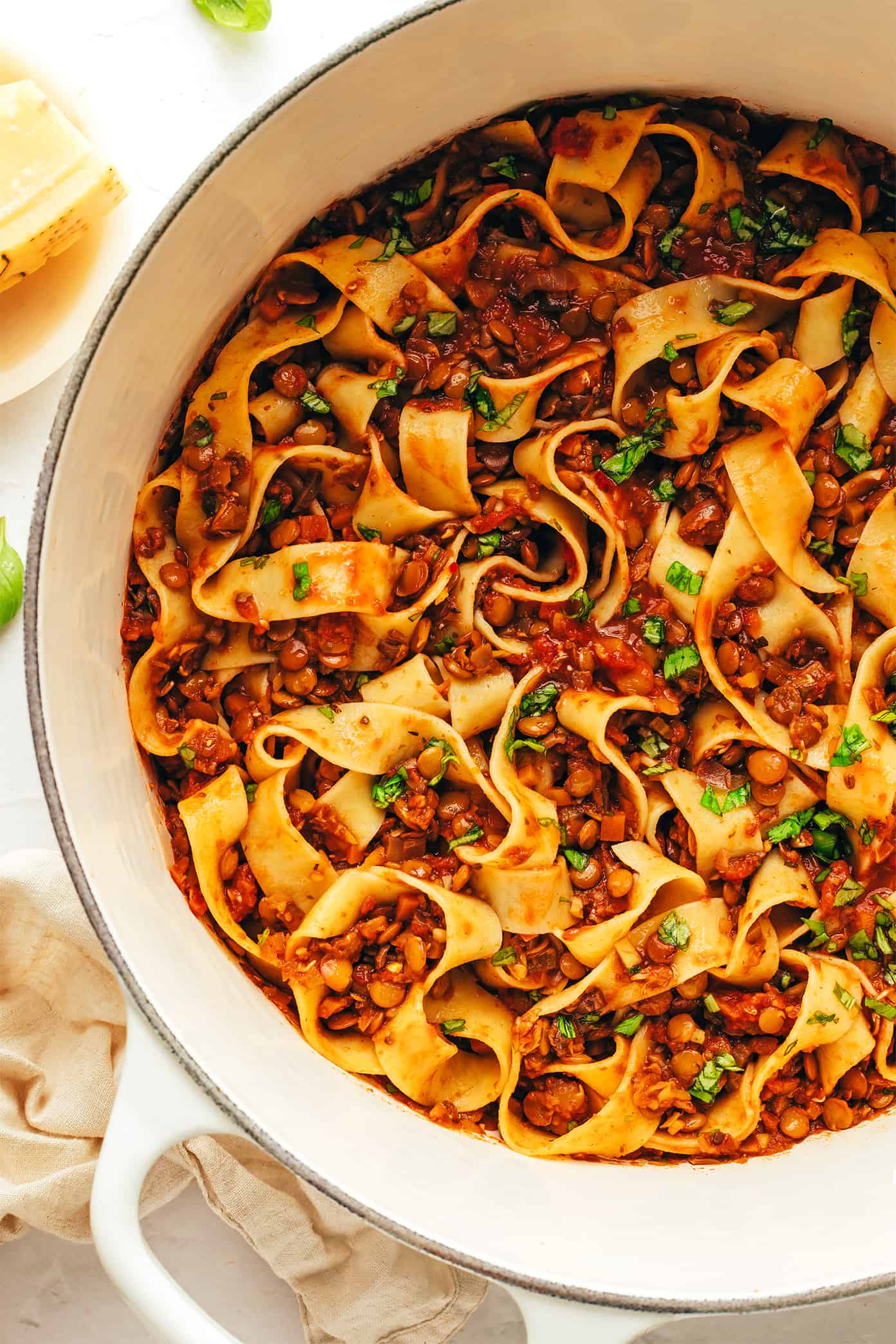 Hearty Rice Cooker Pasta w/ Lentils