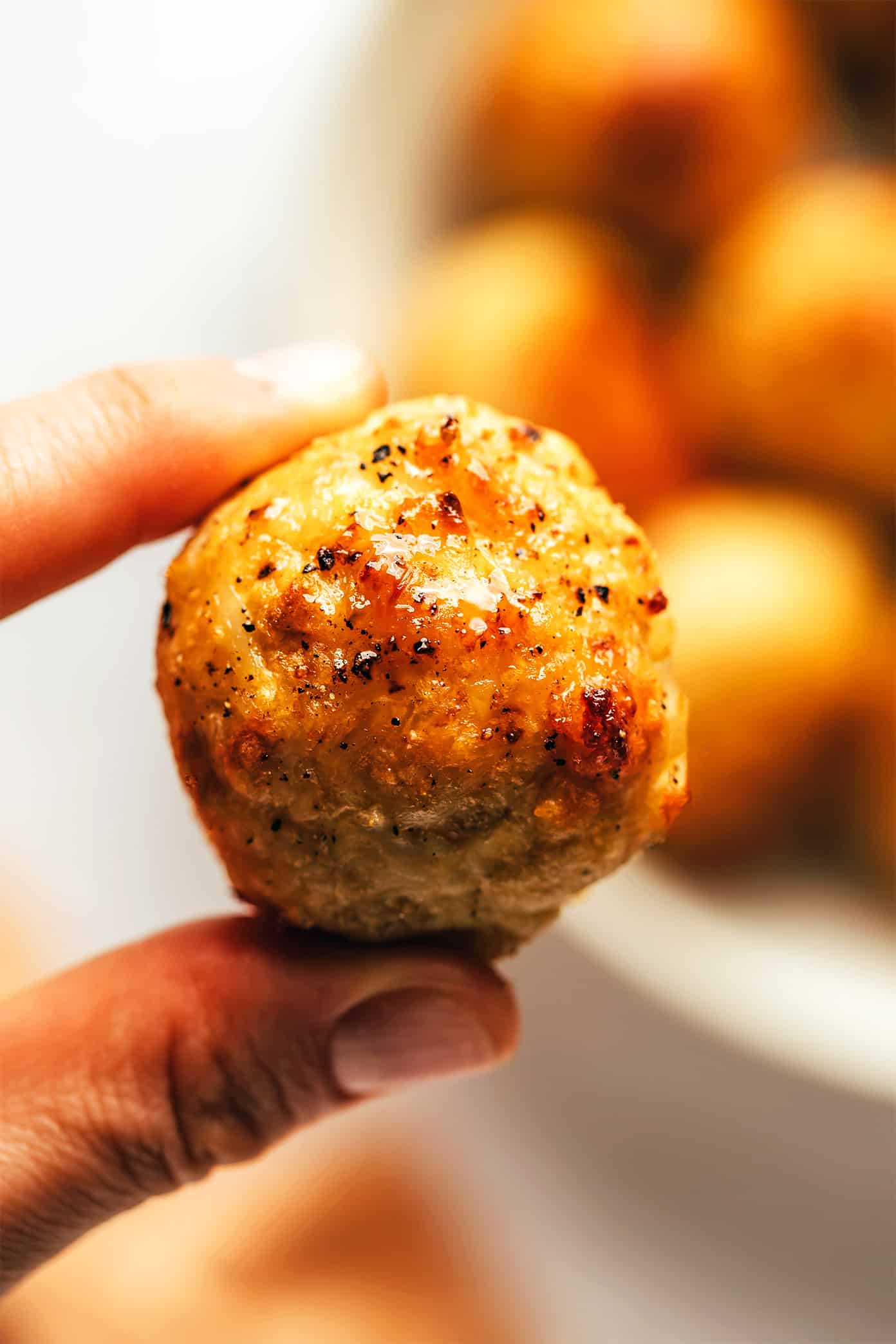 Baked chicken meatball