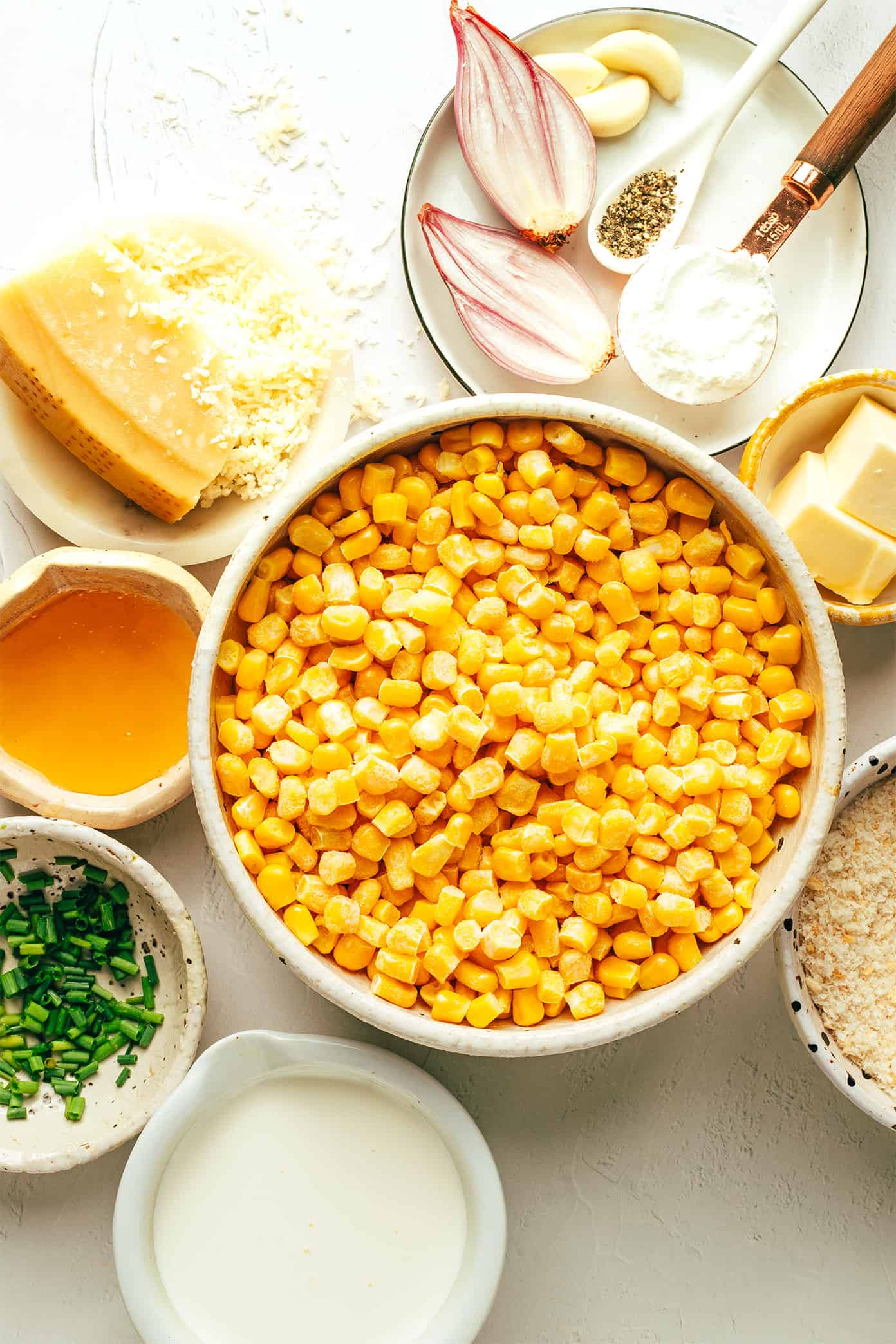 Parmesan Creamed Corn Ingredients