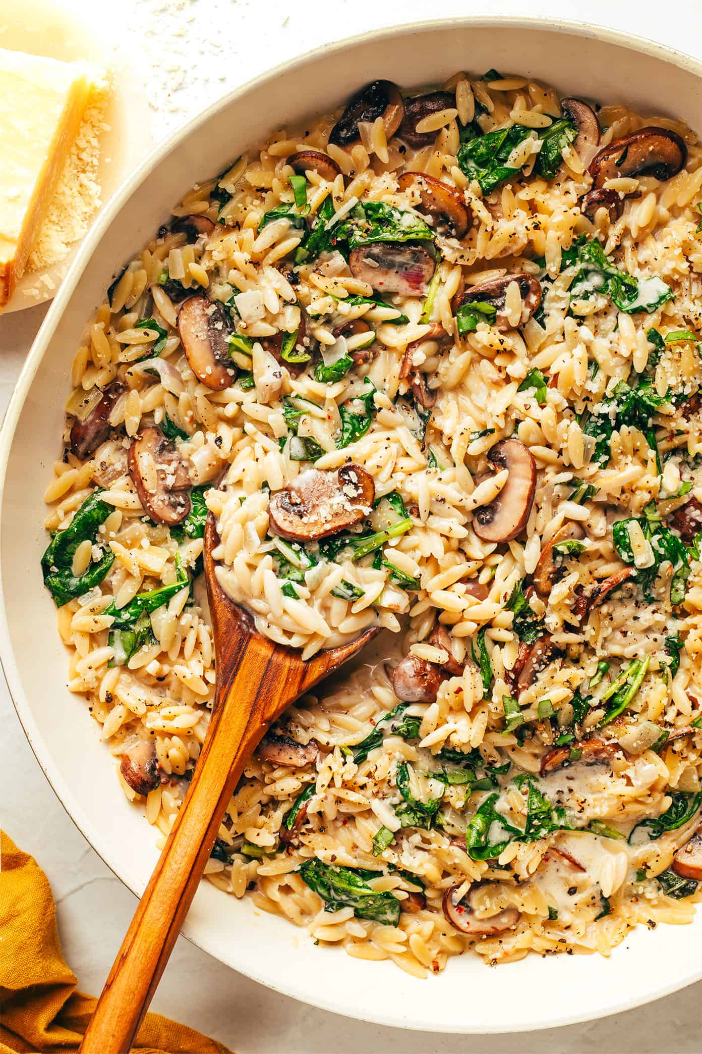 Creamy Garlic Mushroom Orzo