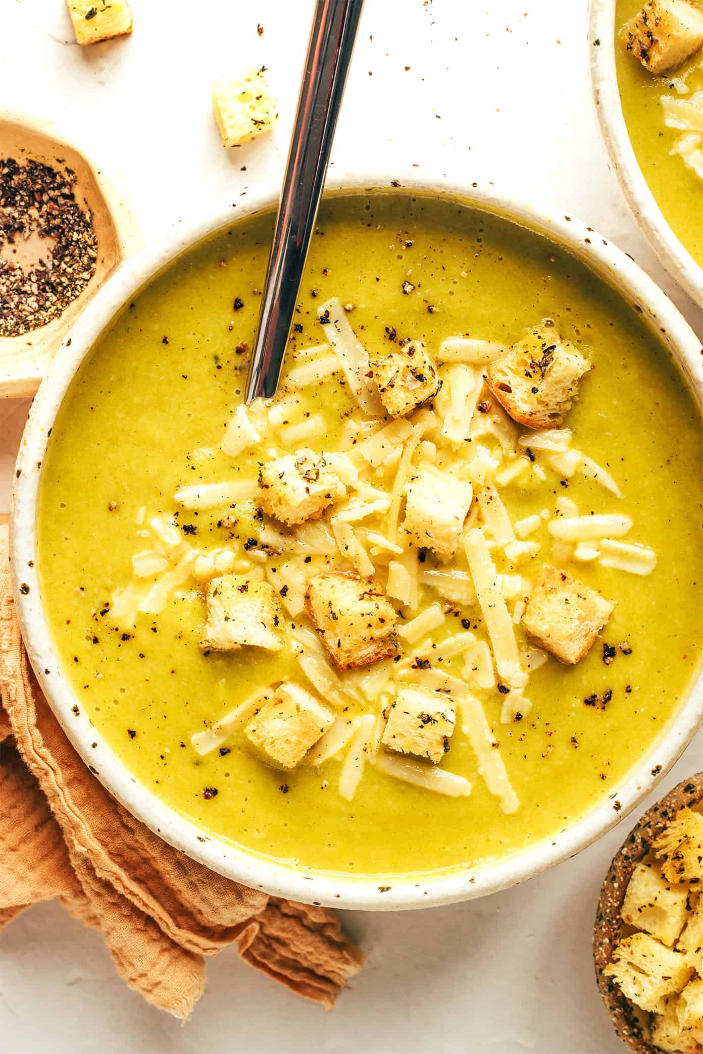 Lightened-Up Broccoli Cheese Soup