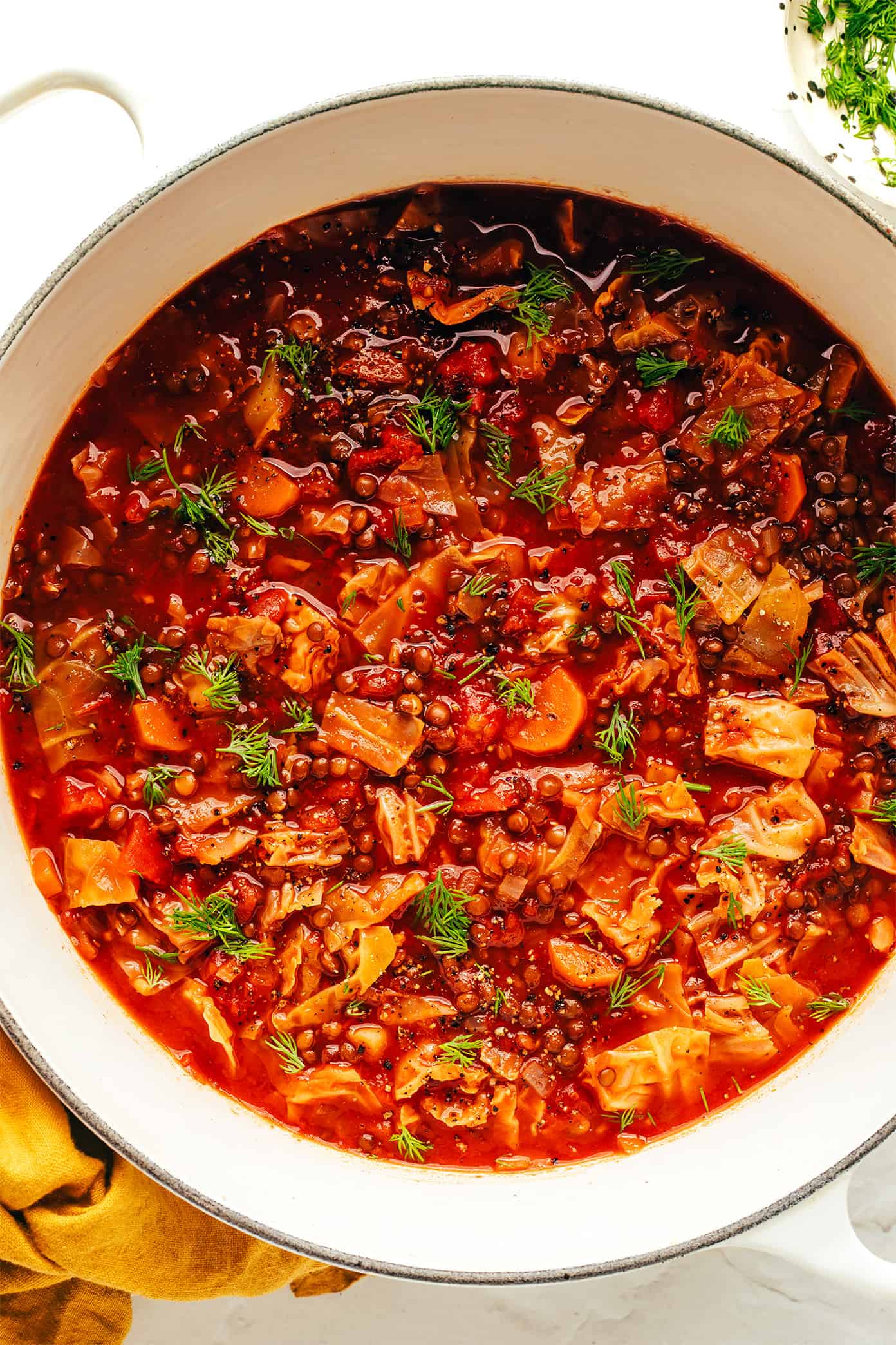 Vegetarian Cabbage Roll Soup | Gimme Some Oven