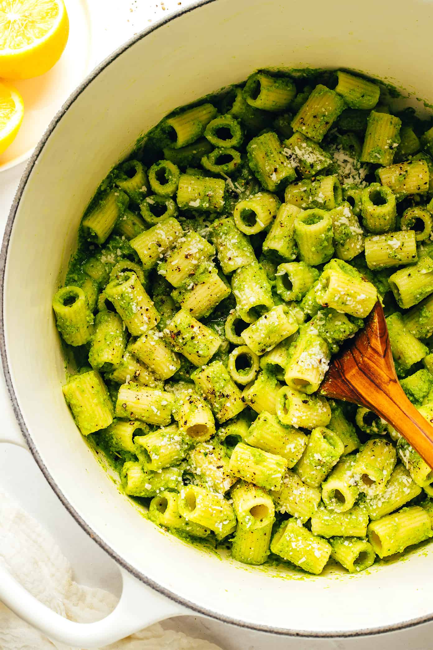 Lemony Broccoli Pesto Pasta