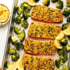 Sheet Pan Crispy Honey Mustard Salmon
