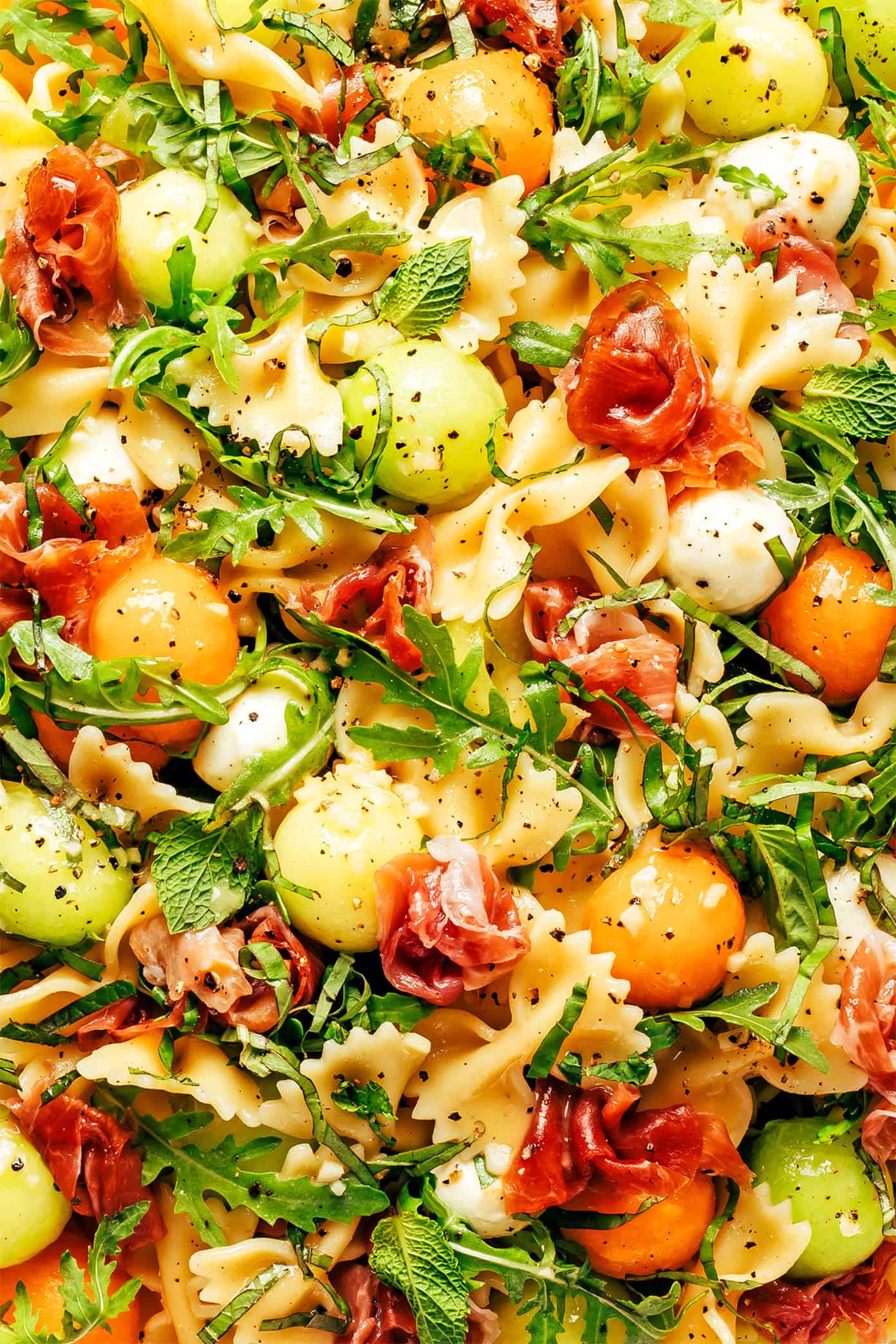Prosciutto Melon Pasta Salad Recipe | Gimme Some Oven