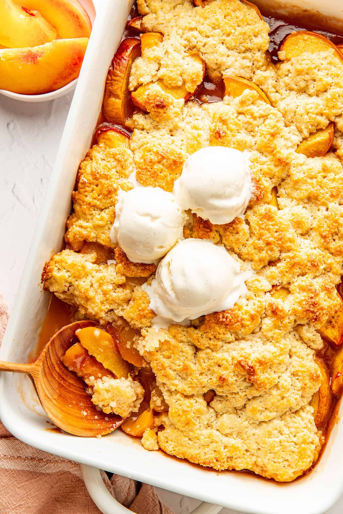 fresh peach cobbler