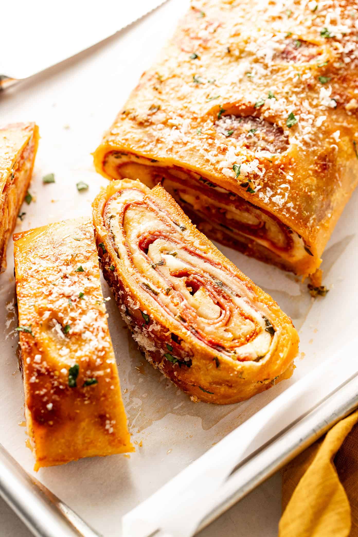 sliced stromboli