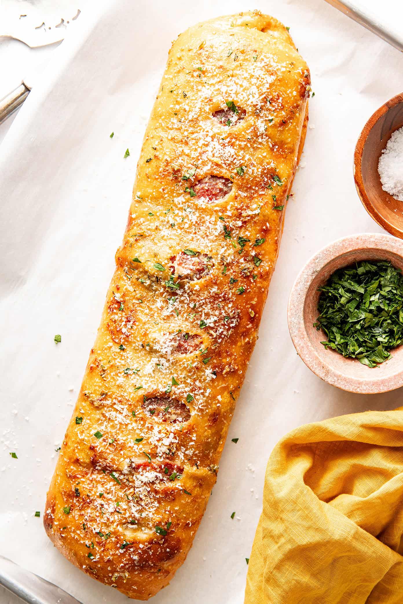stromboli with parmesan
