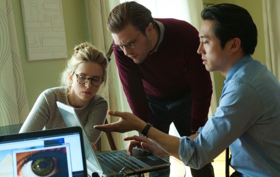 Brit Marling, Michael Pitt and Steven Yeun in Mike Cahill's I Origins. Photo by Jelena Vukotic