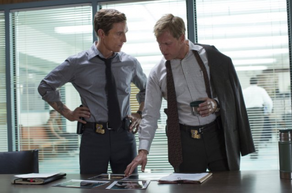 Matthew McConaughey and Woody Harrelson in Nic Pizzolatto's True Detective.