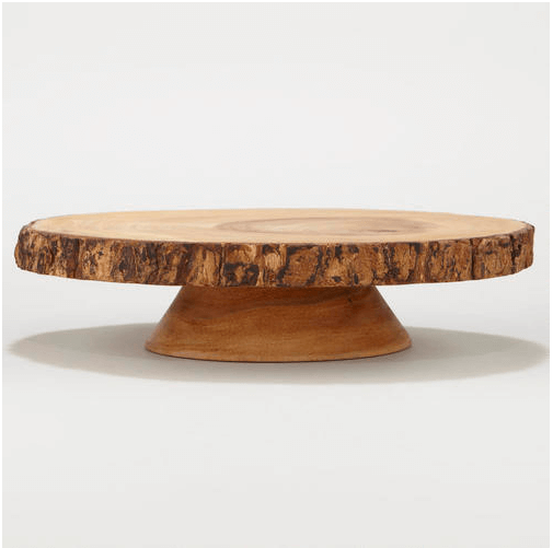 World Market Wood Bark Pedestal Stand | gimmesomelife.com