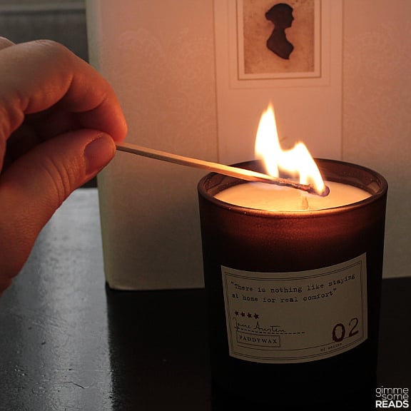 Paddywax candle: Jane Austen | gimmesomereads.com