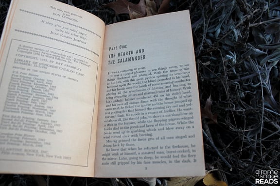 First page of Fahrenheit 451 by Ray Bradbury | gimmesomereads.com