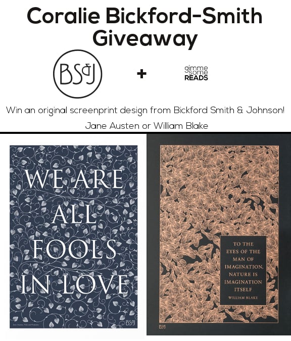 Coralie Bickford-Smith Screenprint Giveaway | gimmesomereads.com