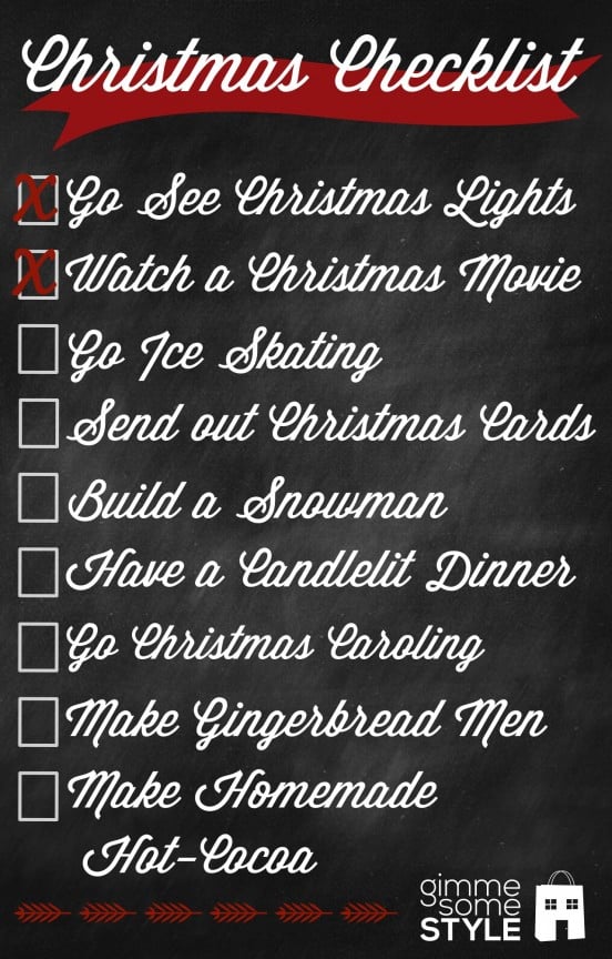 Christmas Checklist | www.gimmesomestyleblog.com