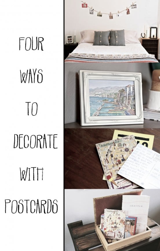 Four Ways to Decorate With Postcards | www.gimmesomestyleblog.com #postcards