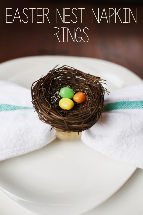 Easter Nest Napkin Ring | www.gimmesomestyleblog.com #napkinring #easter 