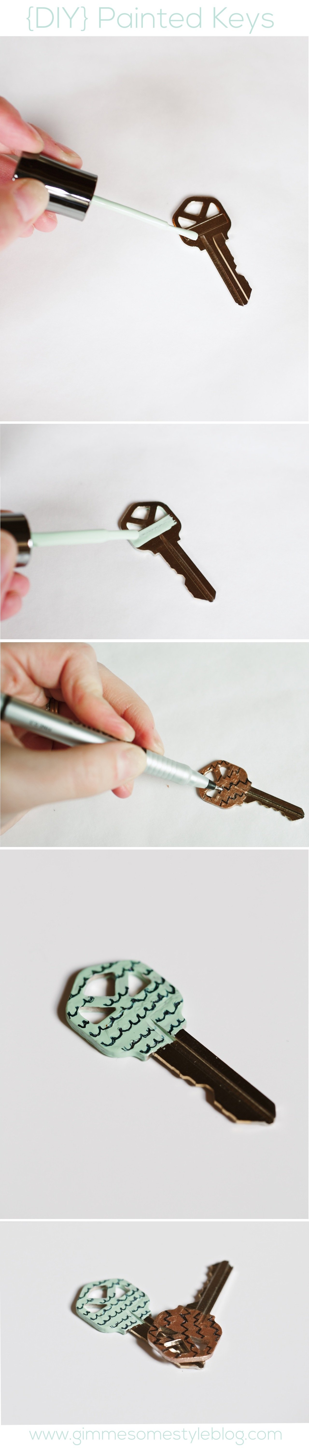 Have trouble telling your keys apart?  Never have trouble again with this simple DIY project! | www.gimmesomestyleblog.com #diy