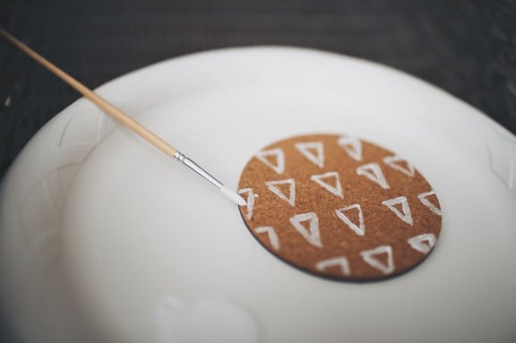 DIY Painted Cork Coasters | www.gimmesomestyleblog.com