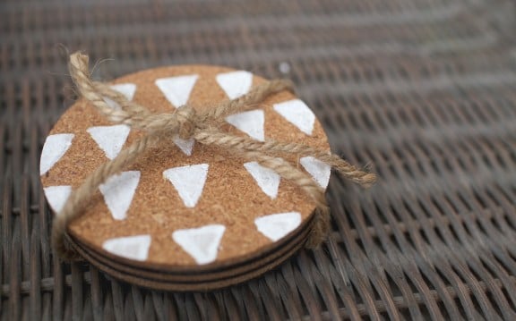 DIY Painted Cork Coasters | www.gimmesomestyleblog.com