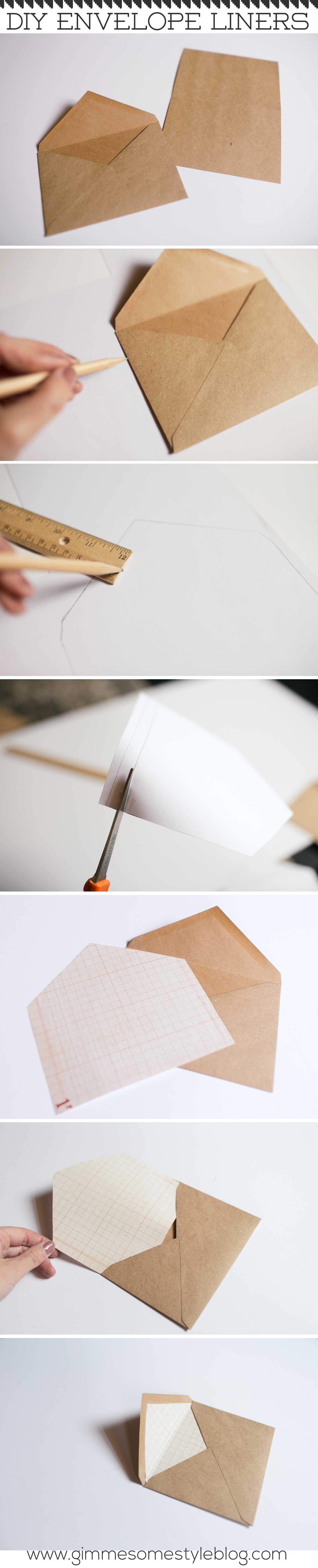 DIY Envelope Liners | www.gimmesomestyleblog.com | #diy 