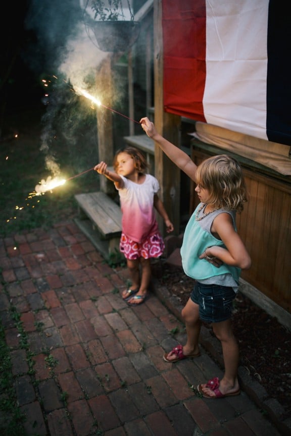 Fourth of July Fireworks Centerpiece | gimmesomestyleblog.com #sparklers #centerpiece #fourthofjuly #masonjar #craft #diy #holiday #fireworks