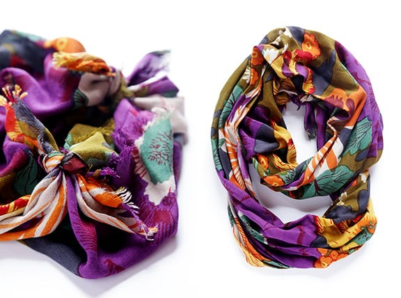 How To Turn A Regular Scarf Into An Infinity Scarf -- A Step-By-Step Photo Tutorial | gimmesomestyleblog.com