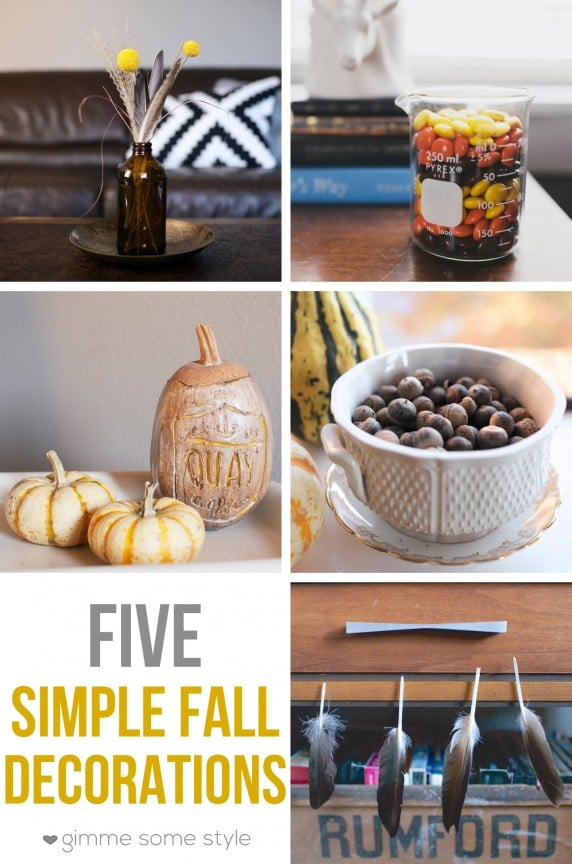 Five simple, disposable, apartment friendly, and nearly free fall decorations | gimmesomestyleblog.com