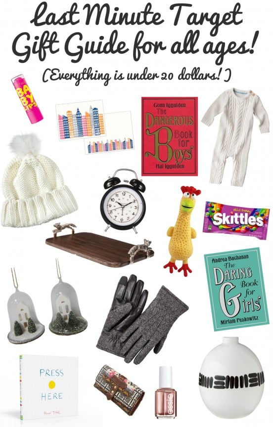 Last minute target gift guide!  Everything under 20 dollars! | www.gimmesomeoven.com/style #gifts #christmas #holiday #giftguide