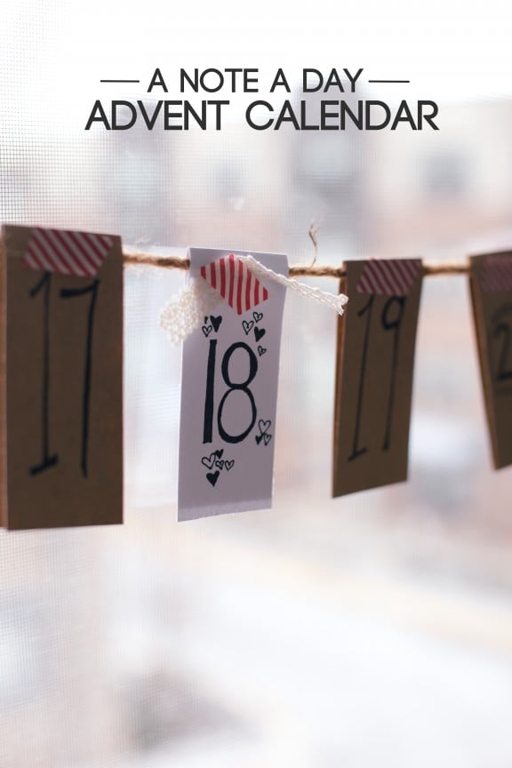 A Note a Day Advent Calendar | www.gimmesomeoven.com/style #advent #christmas #homemade #DIY