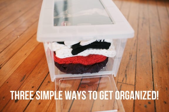 Three simple ways to get organized | www.gimmesomeoven.com/style #organize #DIY #rubbermaid